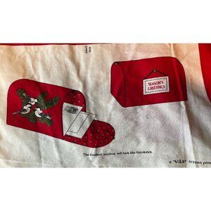 vintage cut and sew christmas holiday seasons greetings bird mailbox card holder